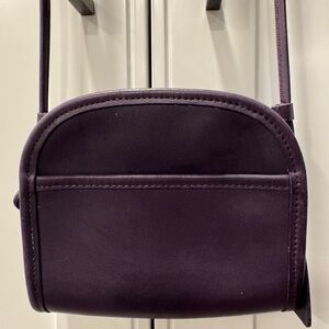 Rare Old Coach 9017 Abbie Zip Shoulder Bag Leather Purple color Vintage F/S